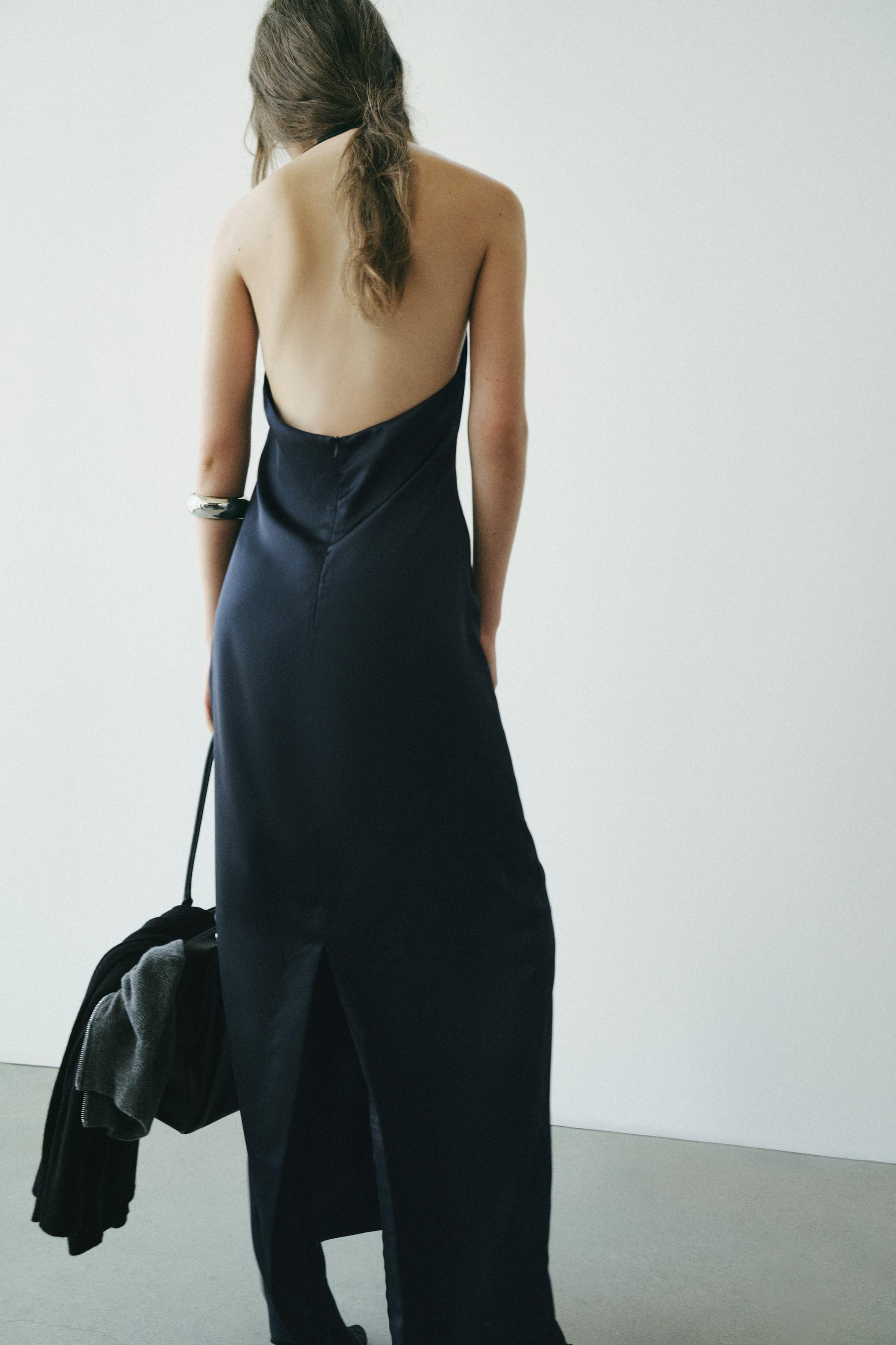SATIN CUT OUT SLIP DRESS